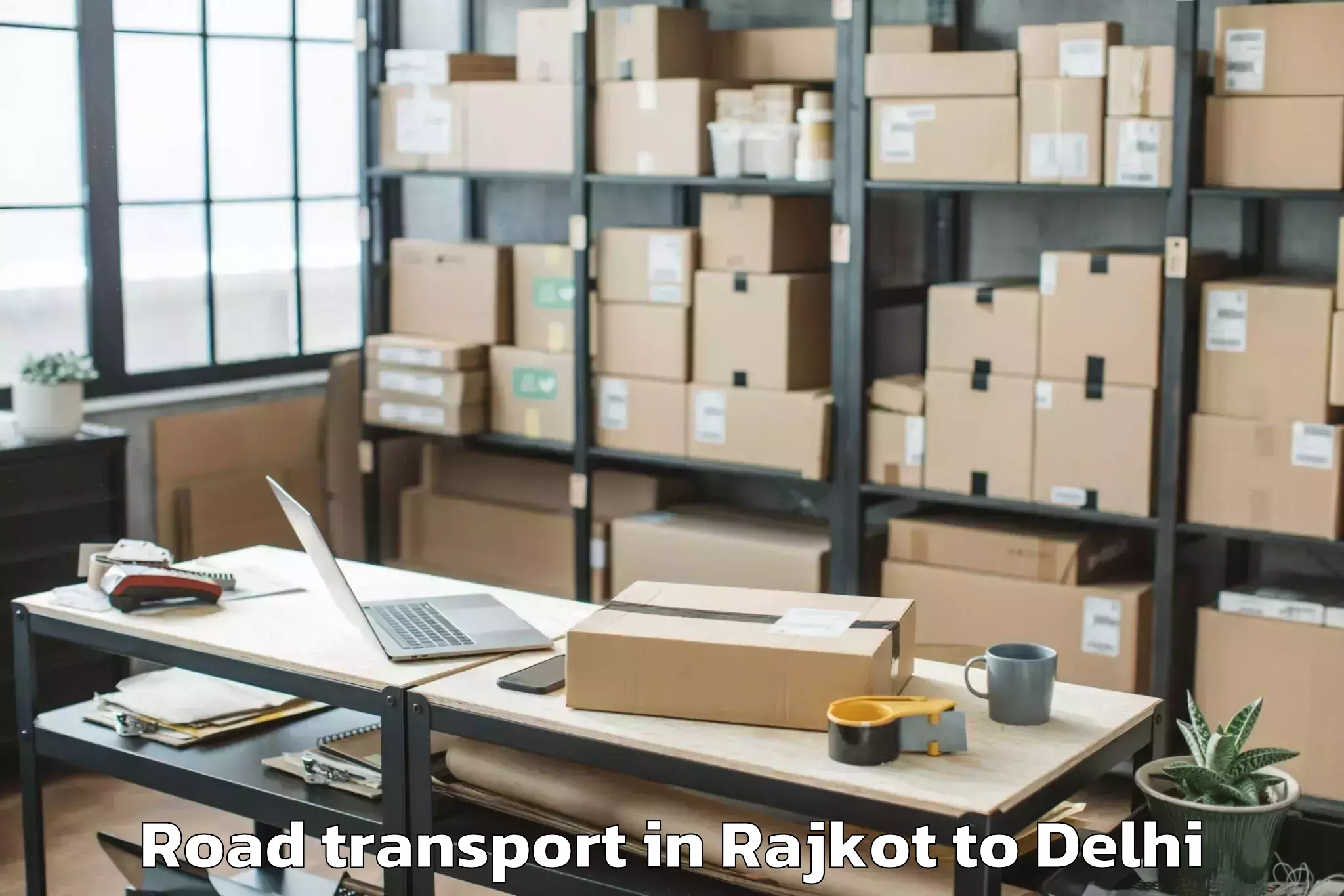 Top Rajkot to Lodhi Road Road Transport Available